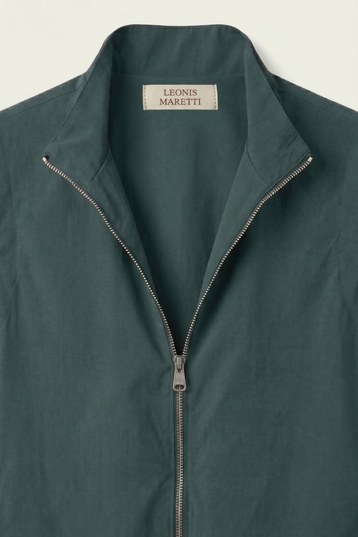 Valeno Stand-Collar Zip Vest Green
