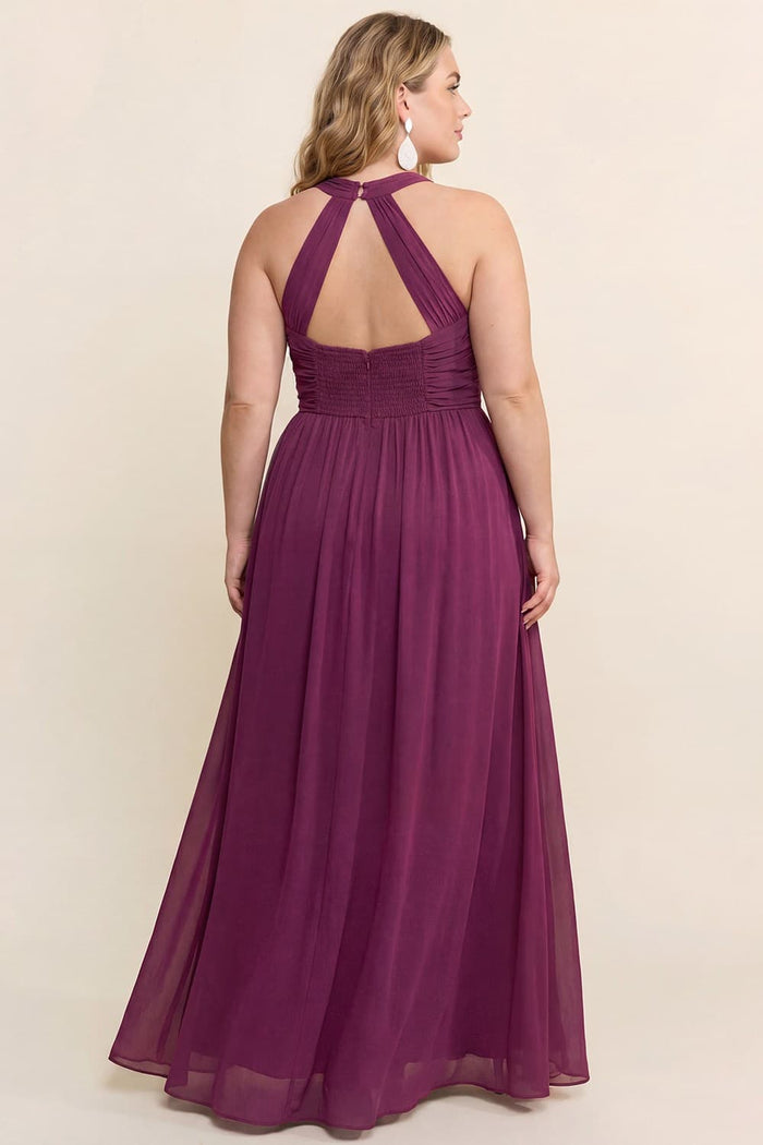Verona Dress in Plum - Plus