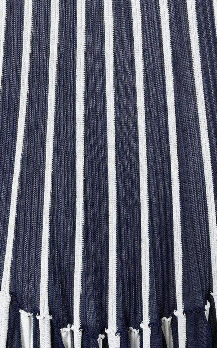 Chloe Vertical Stripe Midi Dress - Runway Catalog