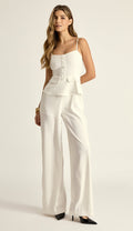 Viena Elegant Off-White Jumpsuit
