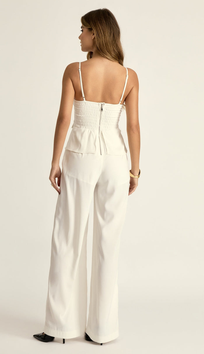 Viena Elegant Off-White Jumpsuit