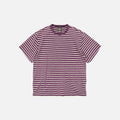 VINTAGE FADED STRIPE HALF T-SHIRT - PURPLE