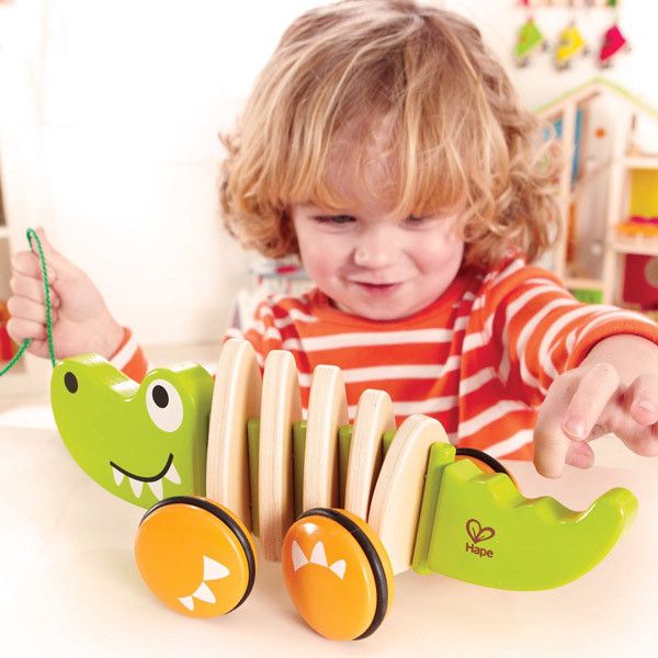 Hape Walk Along Crocodile | Koop.co.nz