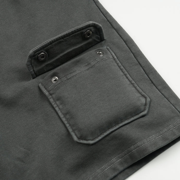 WASHED CARPENTER SWEAT SHORTS - CHARCOAL
