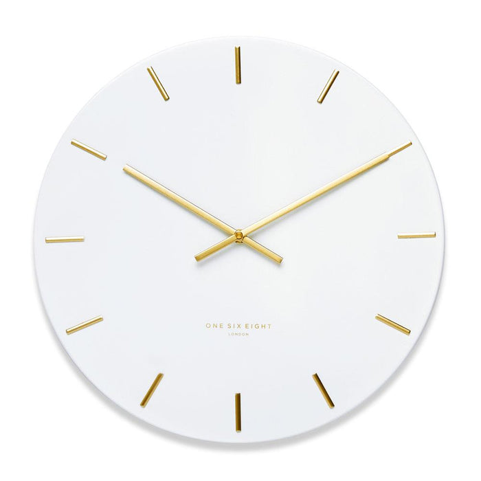 One Six Eight White Luca Clock (40cm) | Koop.co.nz