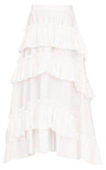 Philosophy Di Lorenzo Serafini White Maxi Frill Skirt - Runway Catalog