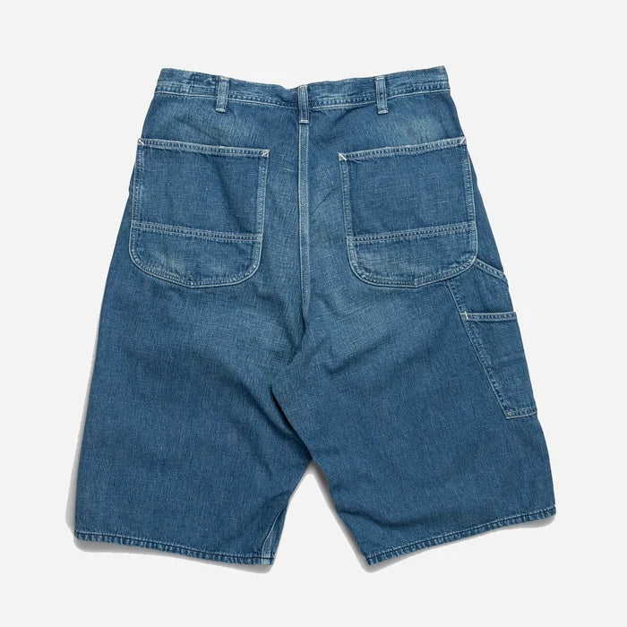 WIDE FIT 40'S PAINTER SHORTS - DENIM USED