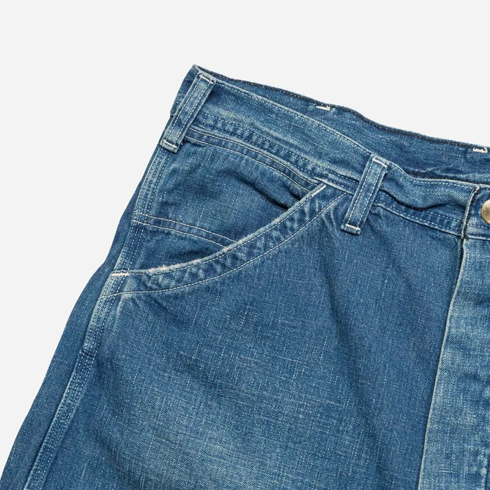 WIDE FIT 40'S PAINTER SHORTS - DENIM USED