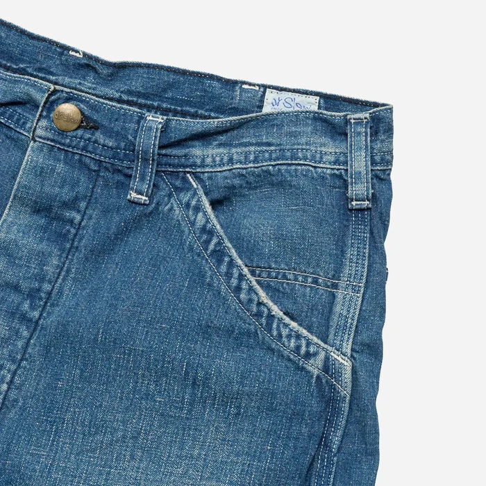 WIDE FIT 40'S PAINTER SHORTS - DENIM USED