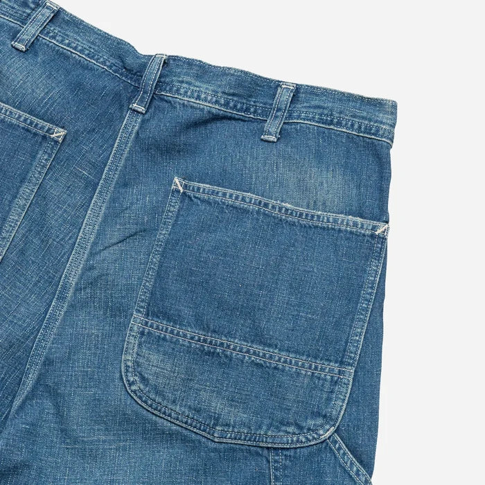 WIDE FIT 40'S PAINTER SHORTS - DENIM USED