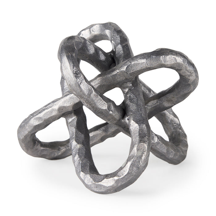 Wilhelm I (Small) 7L x 7W Silver Metal Link Decor Object
