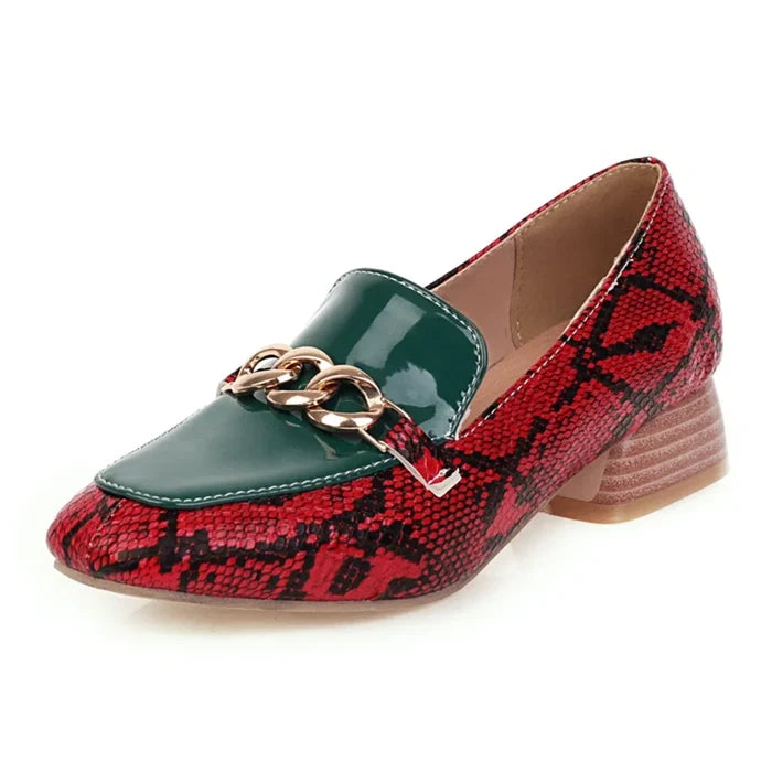 Women’s British Faux Snakeskin Loafers