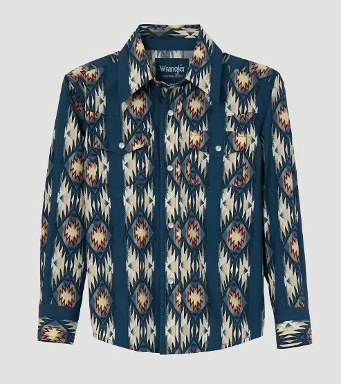 Wrangler Boys Checotah Pearl Snap