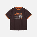 ZANE'S BAIT & TACKLE RINGER T-SHIRT - BROWN