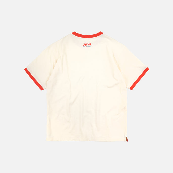 ZANE'S BAIT & TACKLE RINGER T-SHIRT - IVORY
