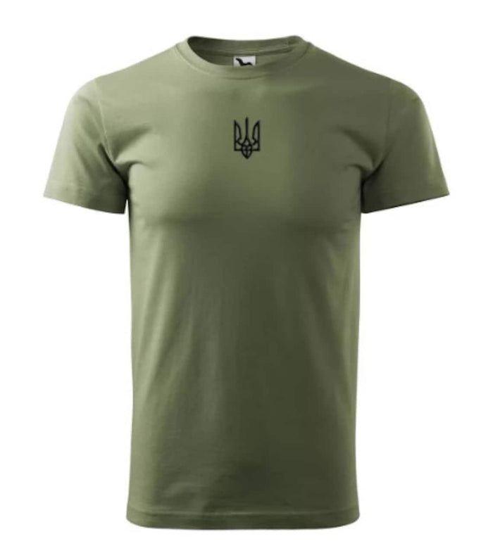 Zelensky T Shirt With Embroidered Trident | Ukraine