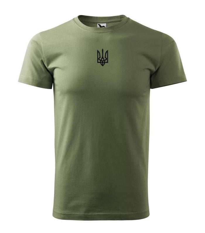 Zelensky T Shirt With Embroidered Tryzub | Ukraine