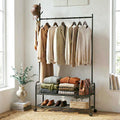 ZYRA Garment Rack with Wheels - Black #Color_Black
